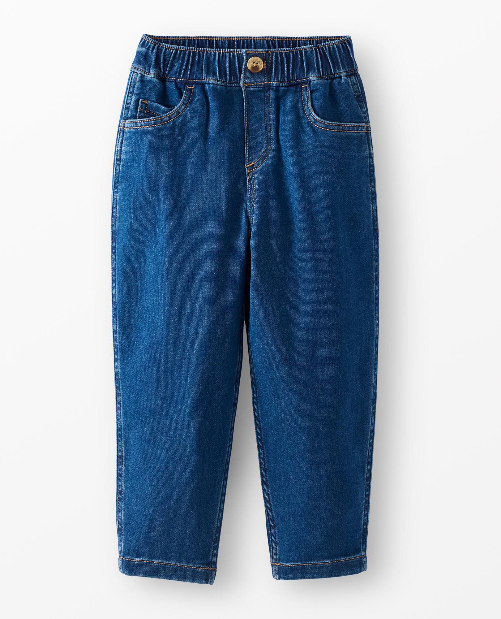Supersoft Denim Barrel Pants in Medium Denim Wash - main