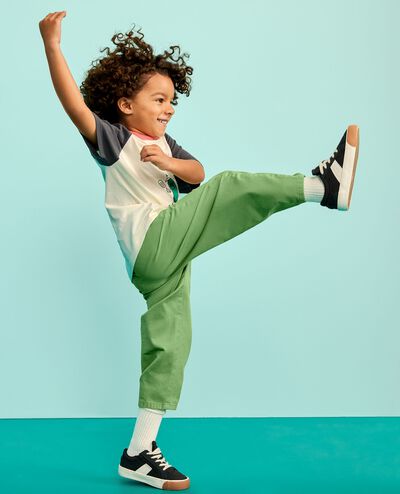 Twill Barrel Pants in Stone Green - main