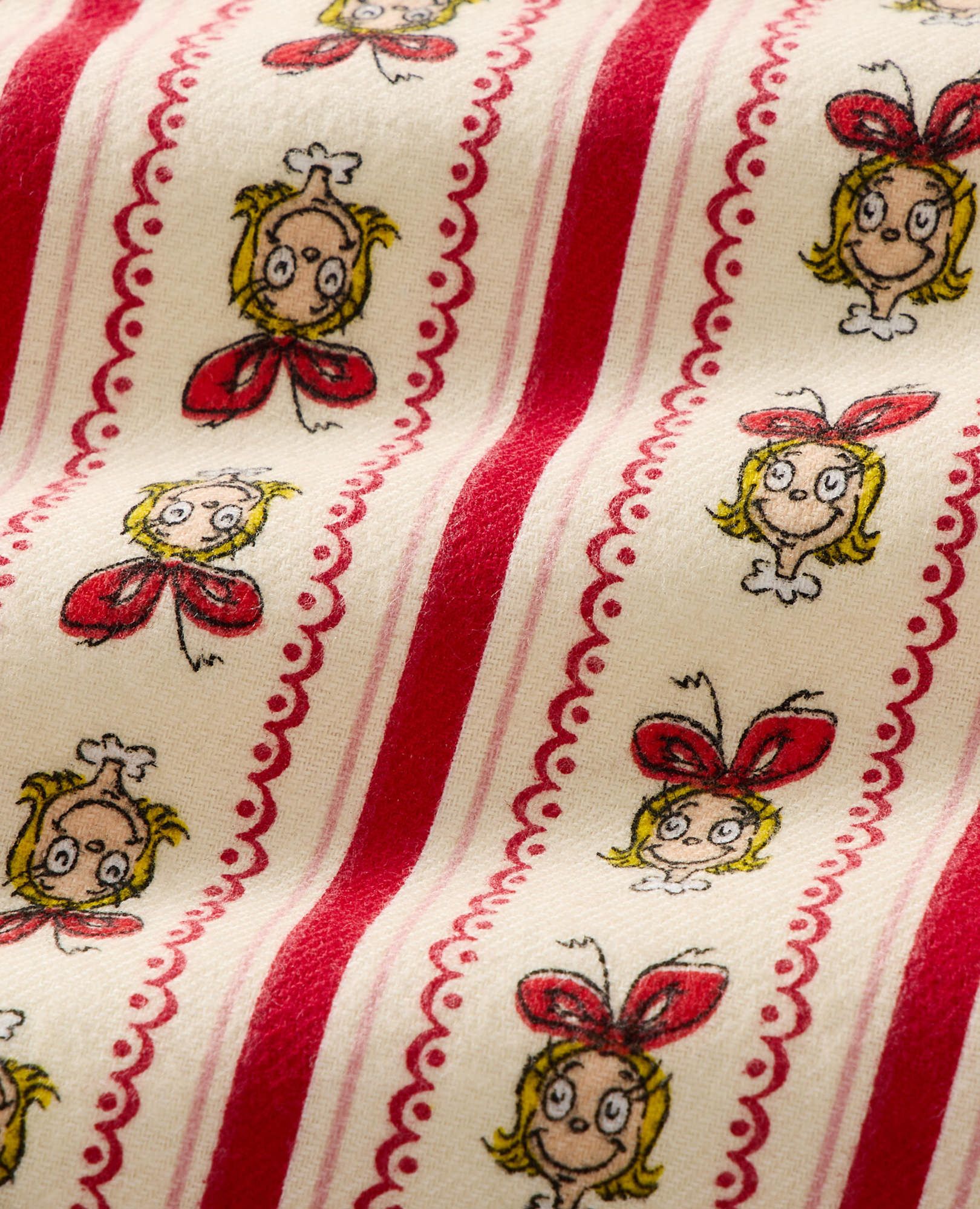 Dr. Seuss Grinch Flannel Dog Bandana in Cindy Lou Wallpaper - main