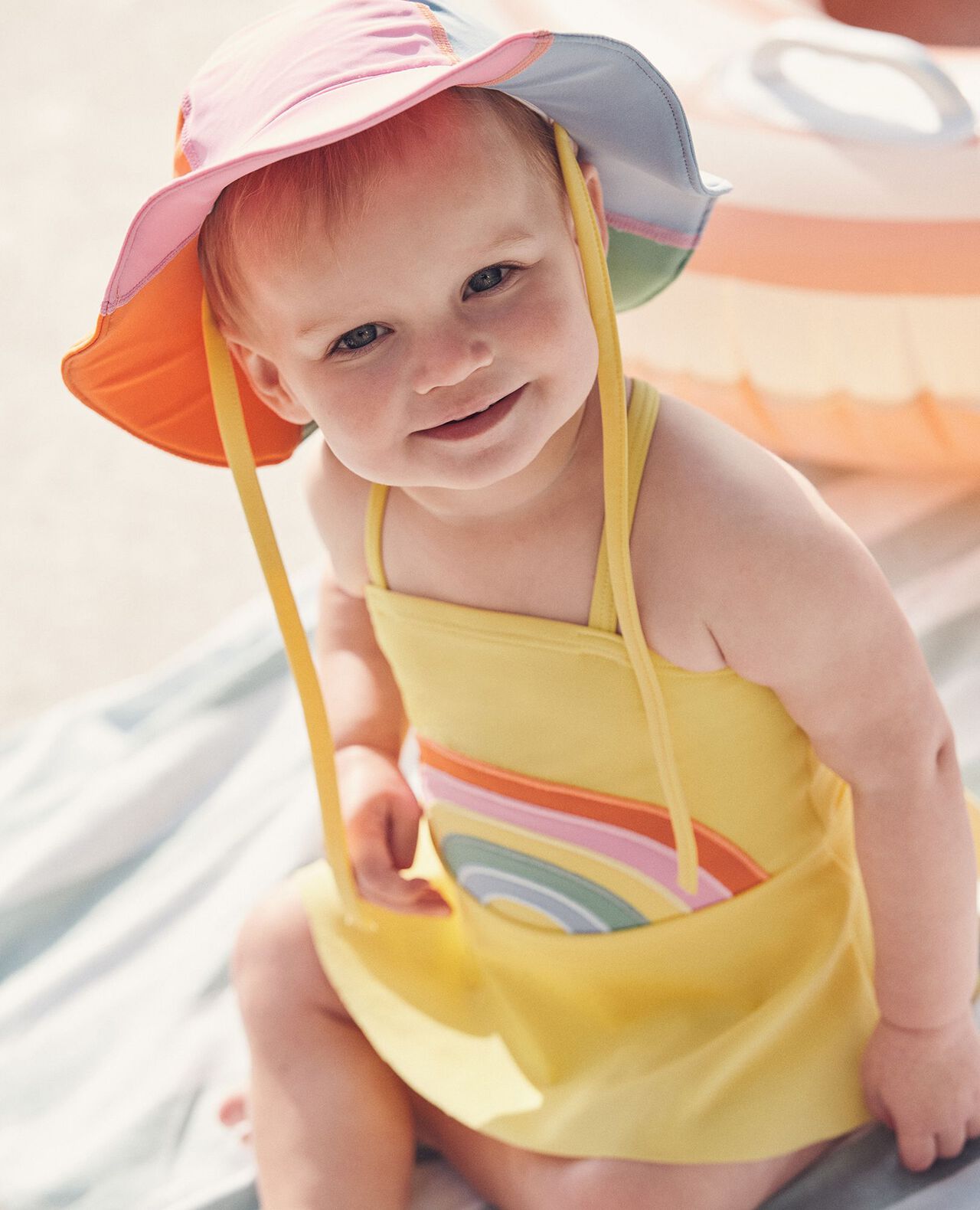 Baby One-Piece Rainbow Swimsuit Swim Hat Set Hanna Andersson