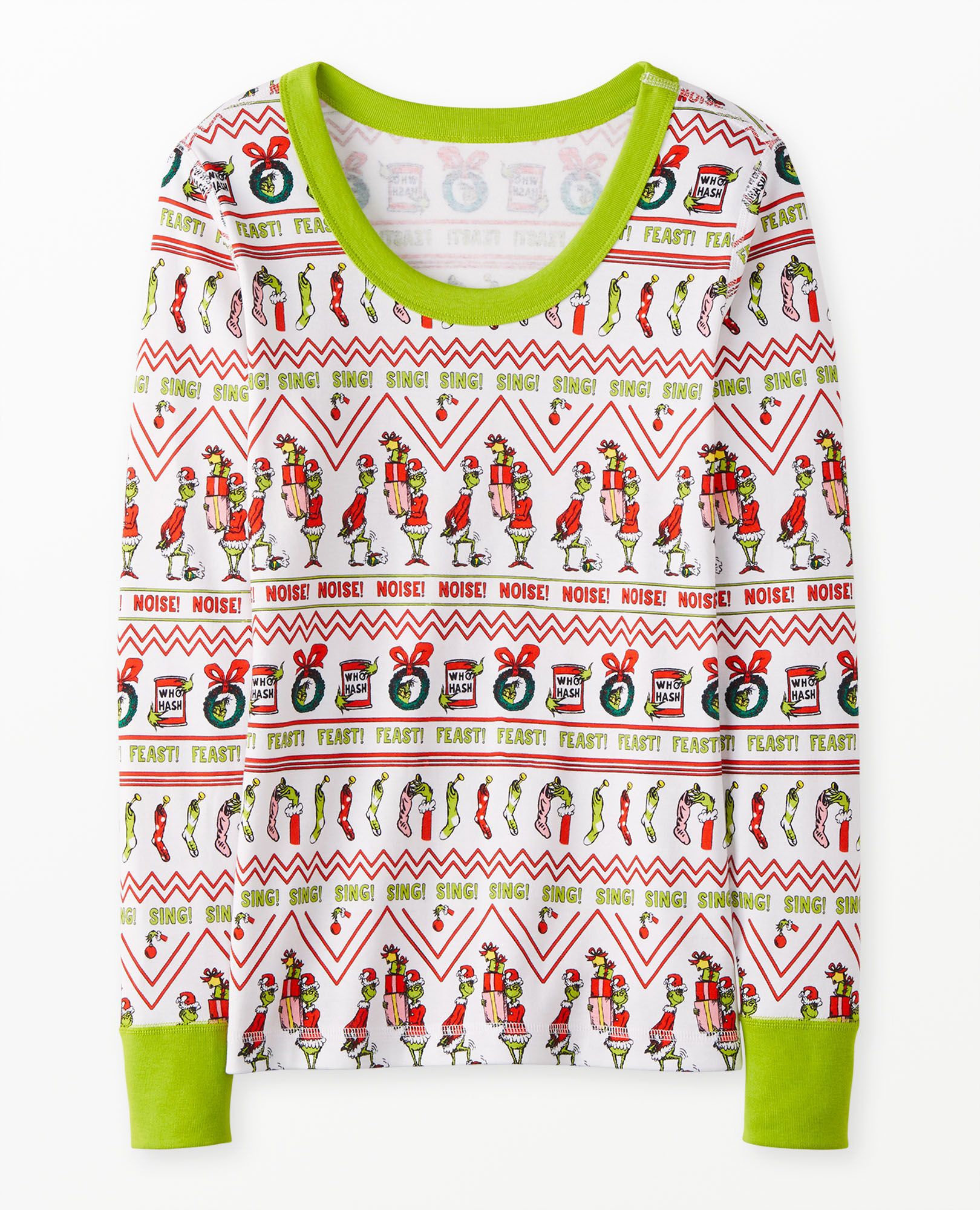 Dr. Seuss Grinch Women s Long John Pajama Top