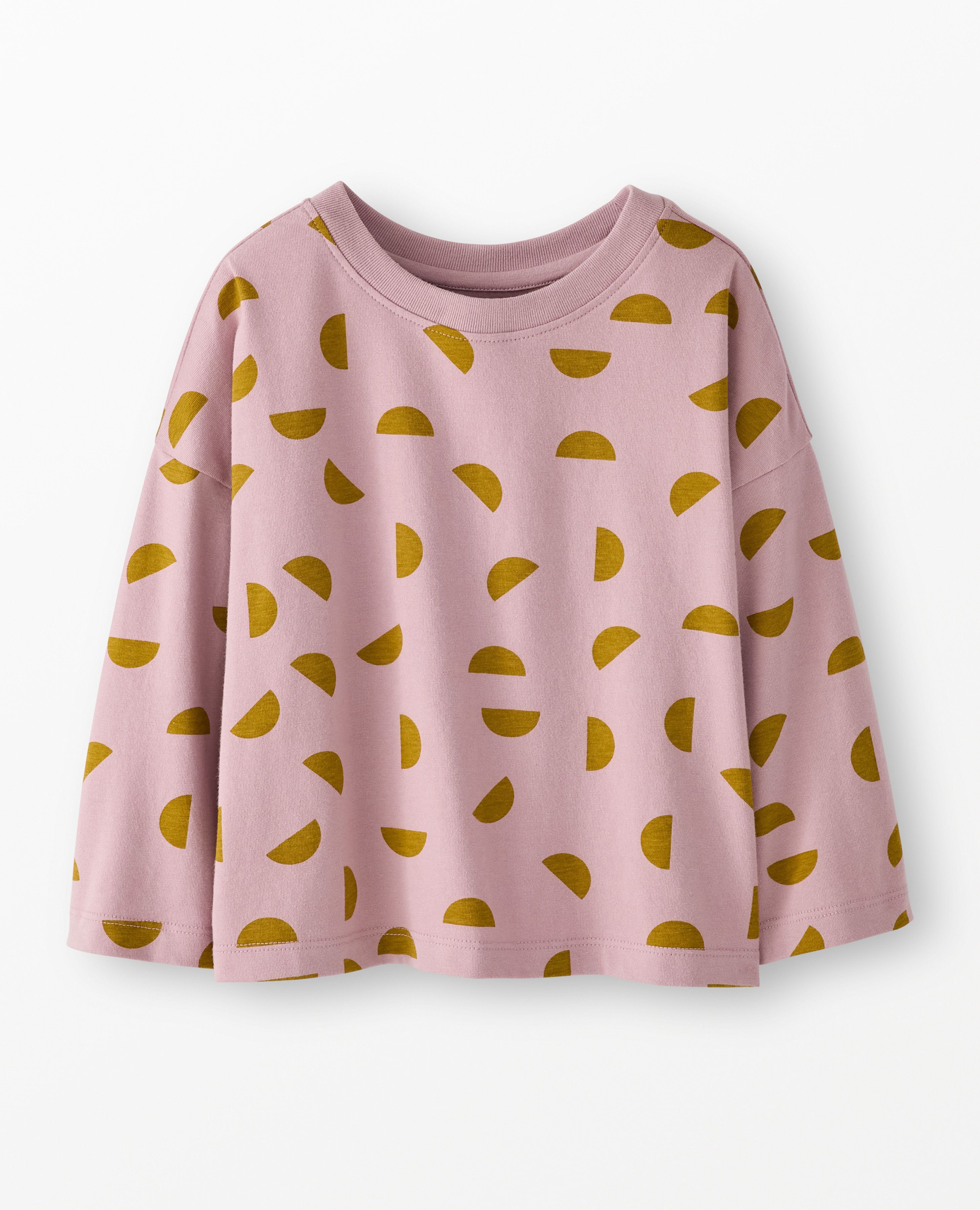 Bracelet Sleeve T-Shirt in Half Moons on Cosmic Purple - main