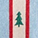 Women's Holiday Flannel Nightshirt in Tree Ribbons on Blue - swatch