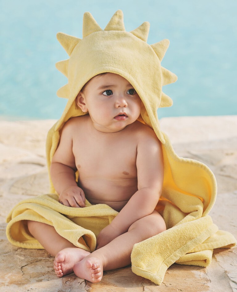 Baby Hooded Towel in Little Sunshine - main
