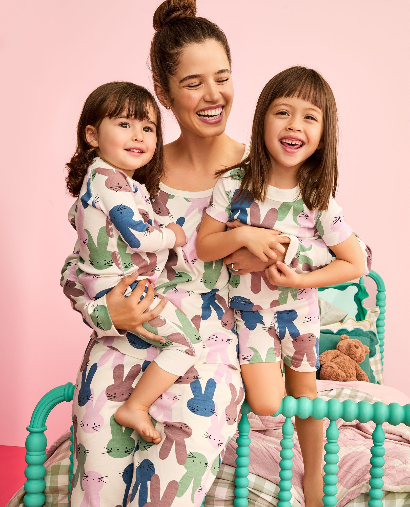 Easter HannaJams™ Sleeper in Multi Bunnies - main