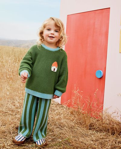 Wide Leg Sweater & Pants Set in Cactus - main