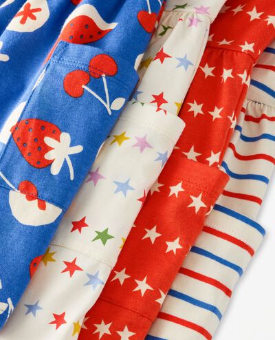 Sleeveless Playground Dress with Pockets in RWB Stripe - main