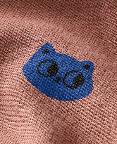 French Terry Graphic Hoodie in Burlwood - main