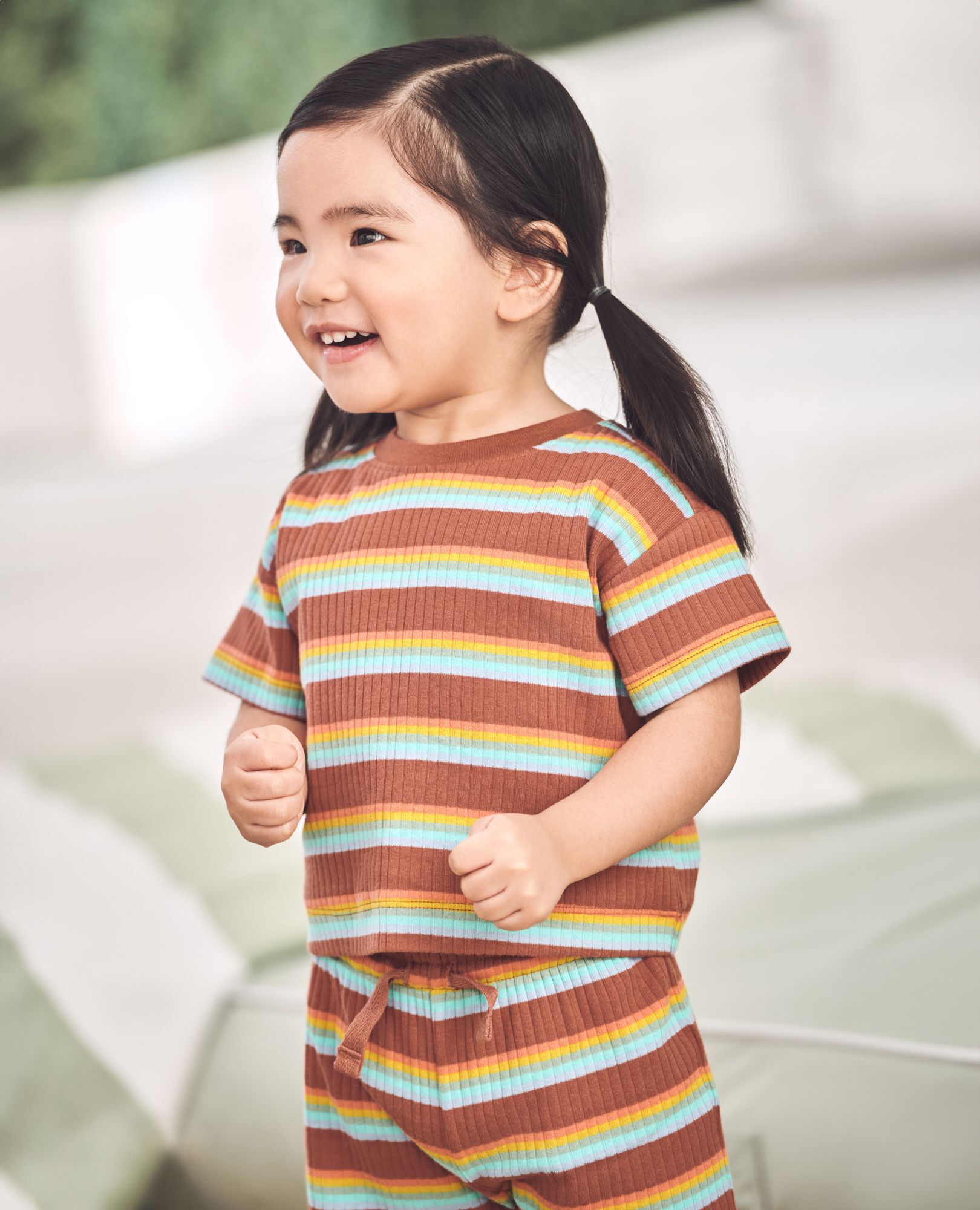 Baby Ribbed T-Shirt & Shorts Set in Canyon - main