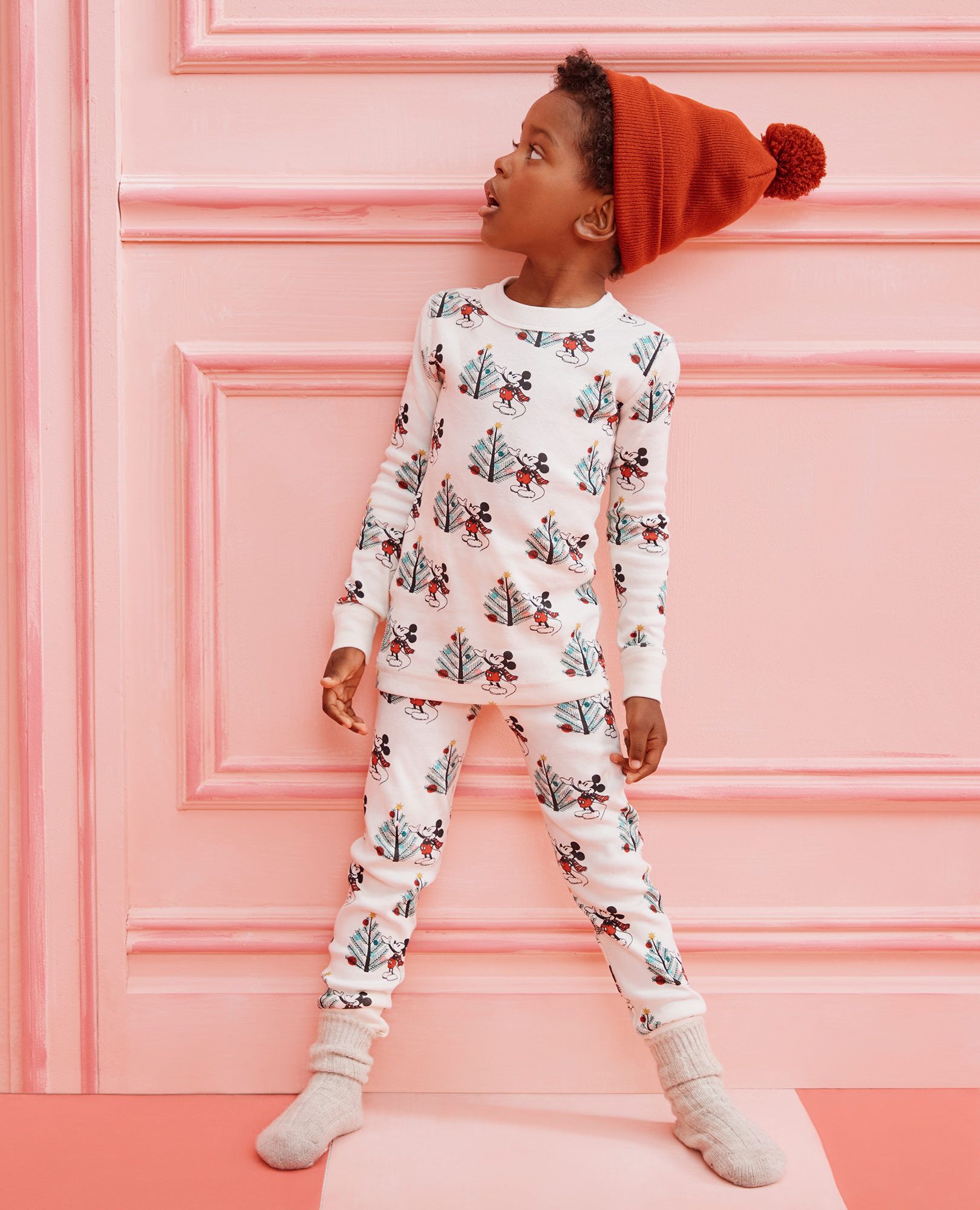 Disney Mickey Mouse Holiday HannaJams™ Pajama Set in Christmas Mickey on Ecru - main