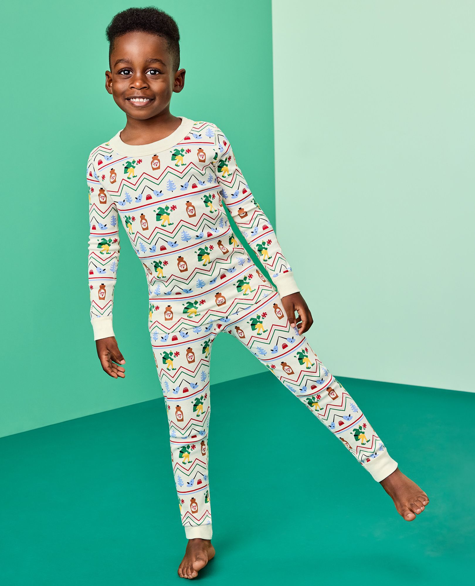 Elf™ HannaJams™ Pajama Set in Elf Fairisle - main