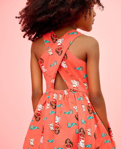 Disney Moana Crossback Skater Dress with Pockets in Moana on Orange - main