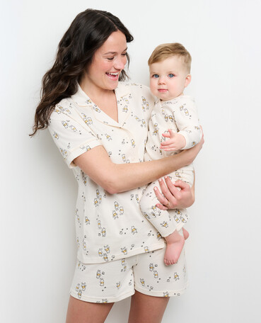 Unisex Matching Print Pajama Set for Toddler & Baby