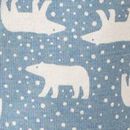 Holiday HannaJams™ Sleeper in Snowy Polar Bear on North Air - swatch