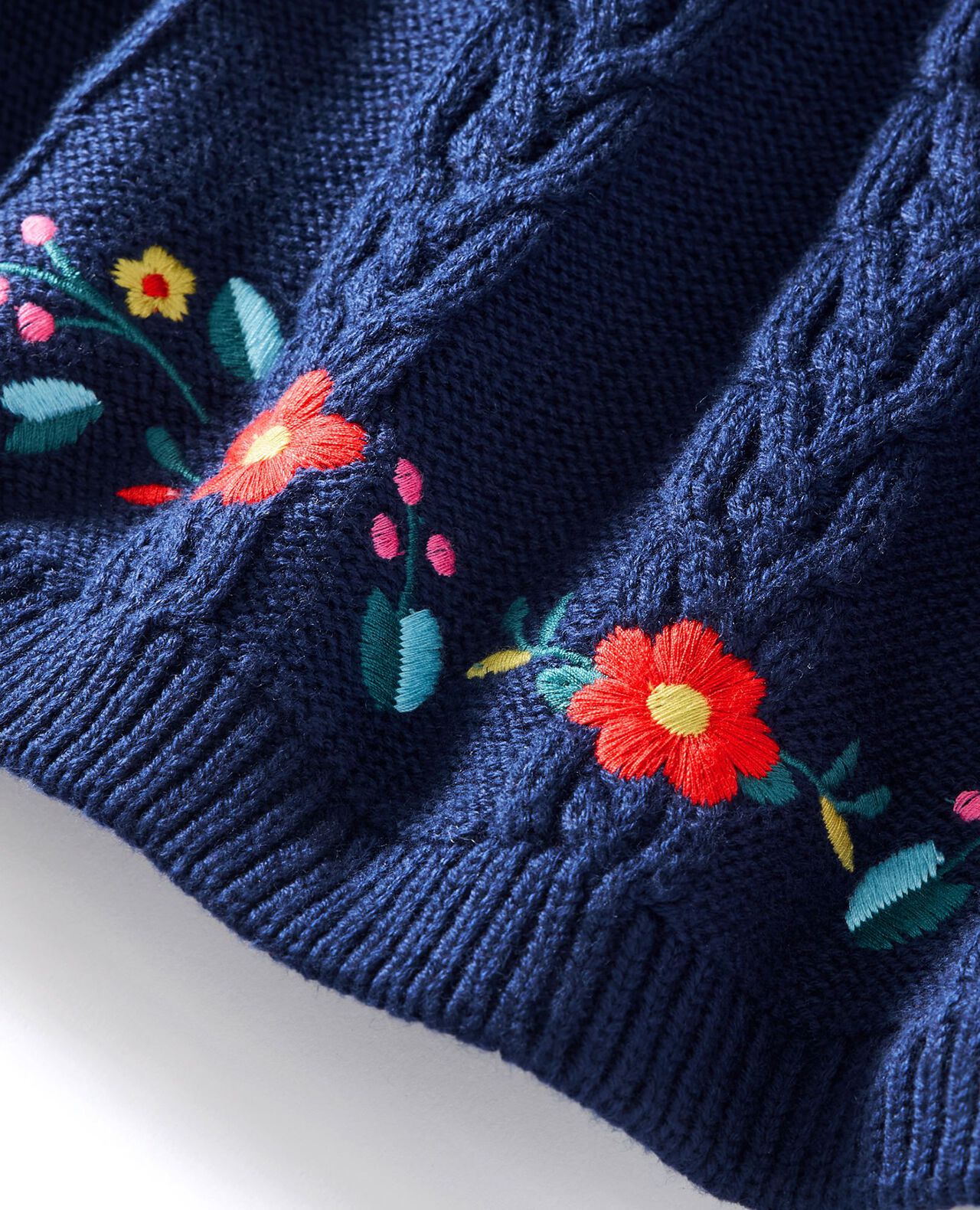 Baby Sweater Dress & Hat Set in Navy Blue - main