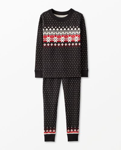 Holiday HannaJams™ Pajama Set in Black Fairisle - main