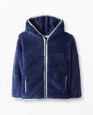 Recycled Marshmallow Fleece Jacket in Navy Blue - main