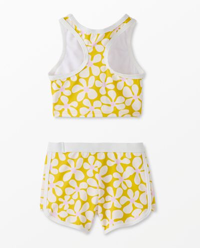 Two-Piece Racerback Swimsuit in Groovy Daisy on Sulfur Yellow - main