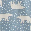 Women's Holiday Flannel Pajama Set in Snowy Polar Bear on North Air - swatch