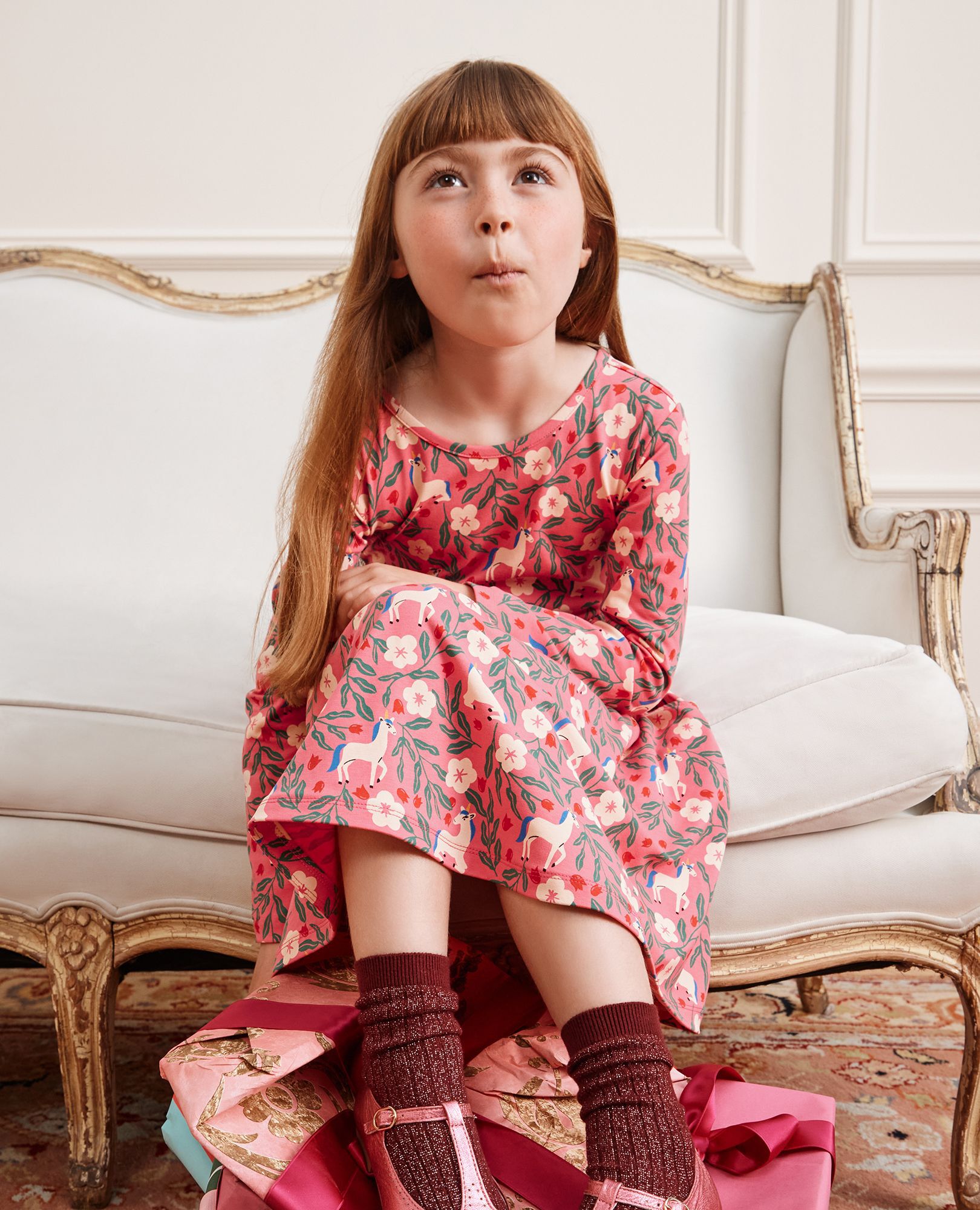 Holiday Long Sleeve Skater Dress with Pockets Hanna Andersson