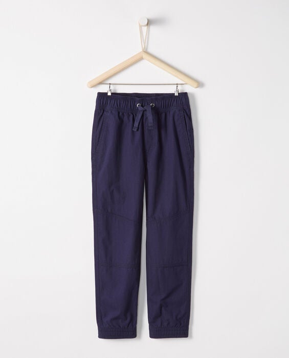 Double Knee Peached Canvas Joggers