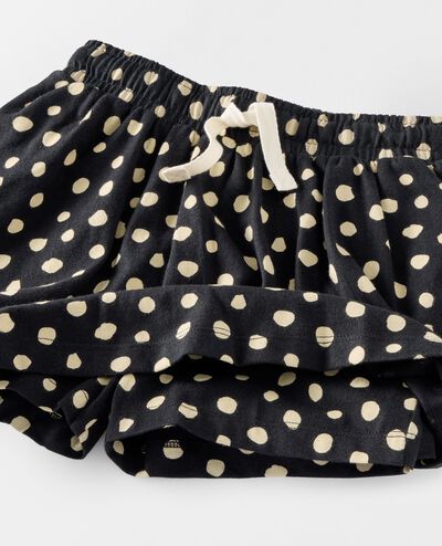 Drawcord Skort in Spots on Black - main