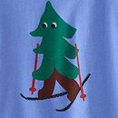 Holiday Long Sleeve Relaxed Fit T-Shirt in Skiing Tree - swatch