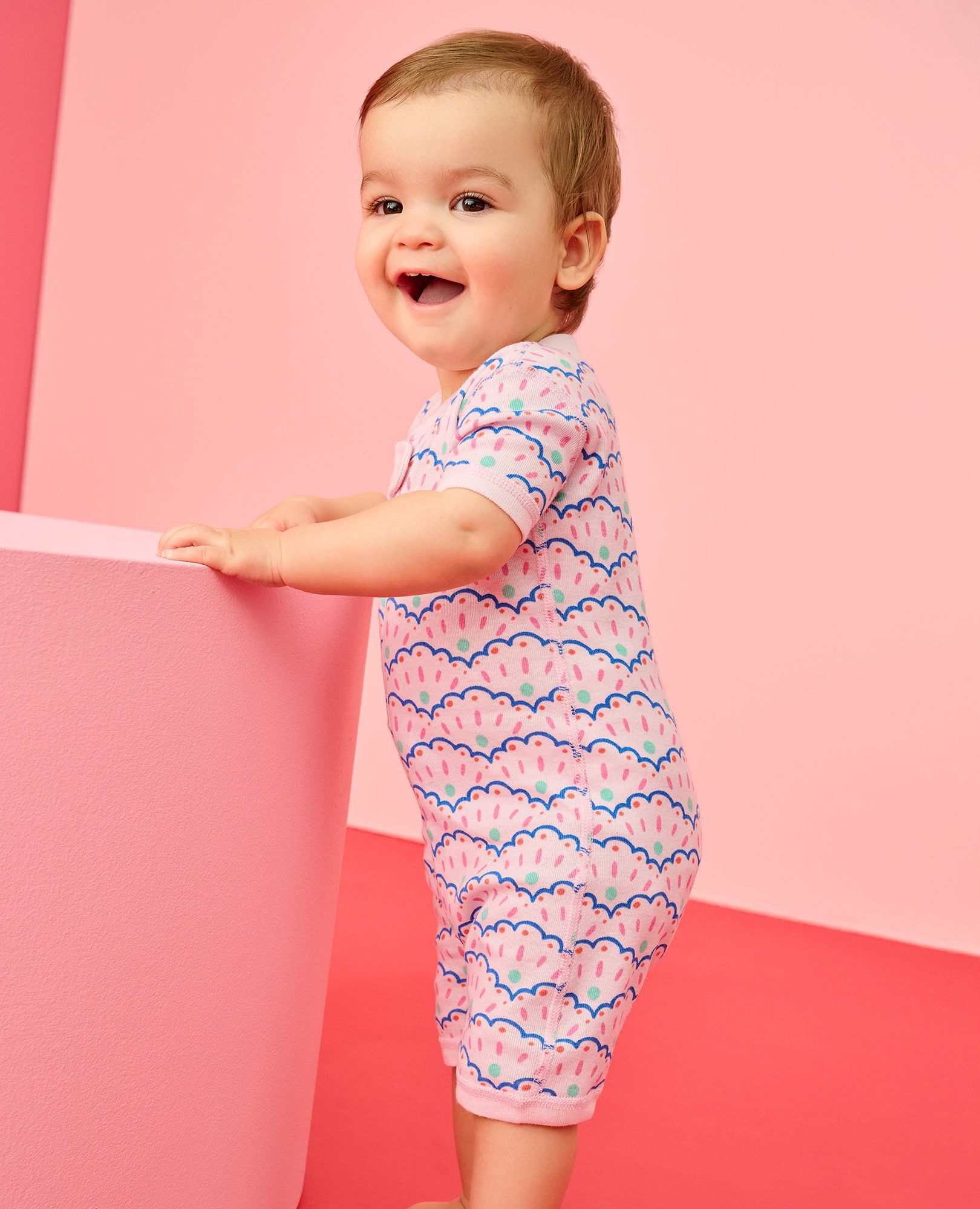 HannaJams™ Sleeper in Scalloped Stripes - main