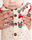 Baby Sweater Romper in Hanna Red - main