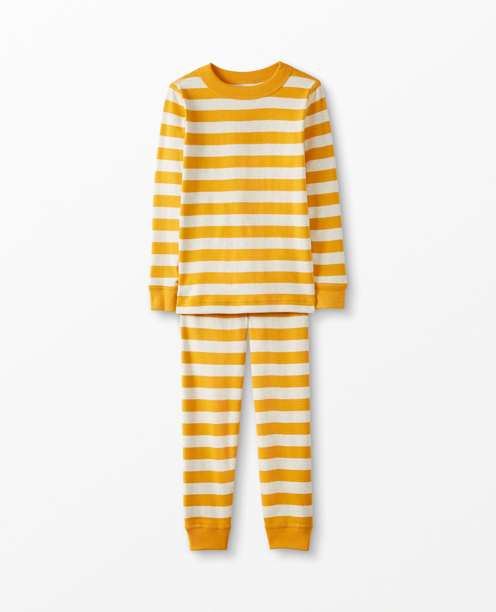 Hanna Andersson 90 3T Boys Pajamas Short John Organic Cotton NEW Yellow Stripe 3 