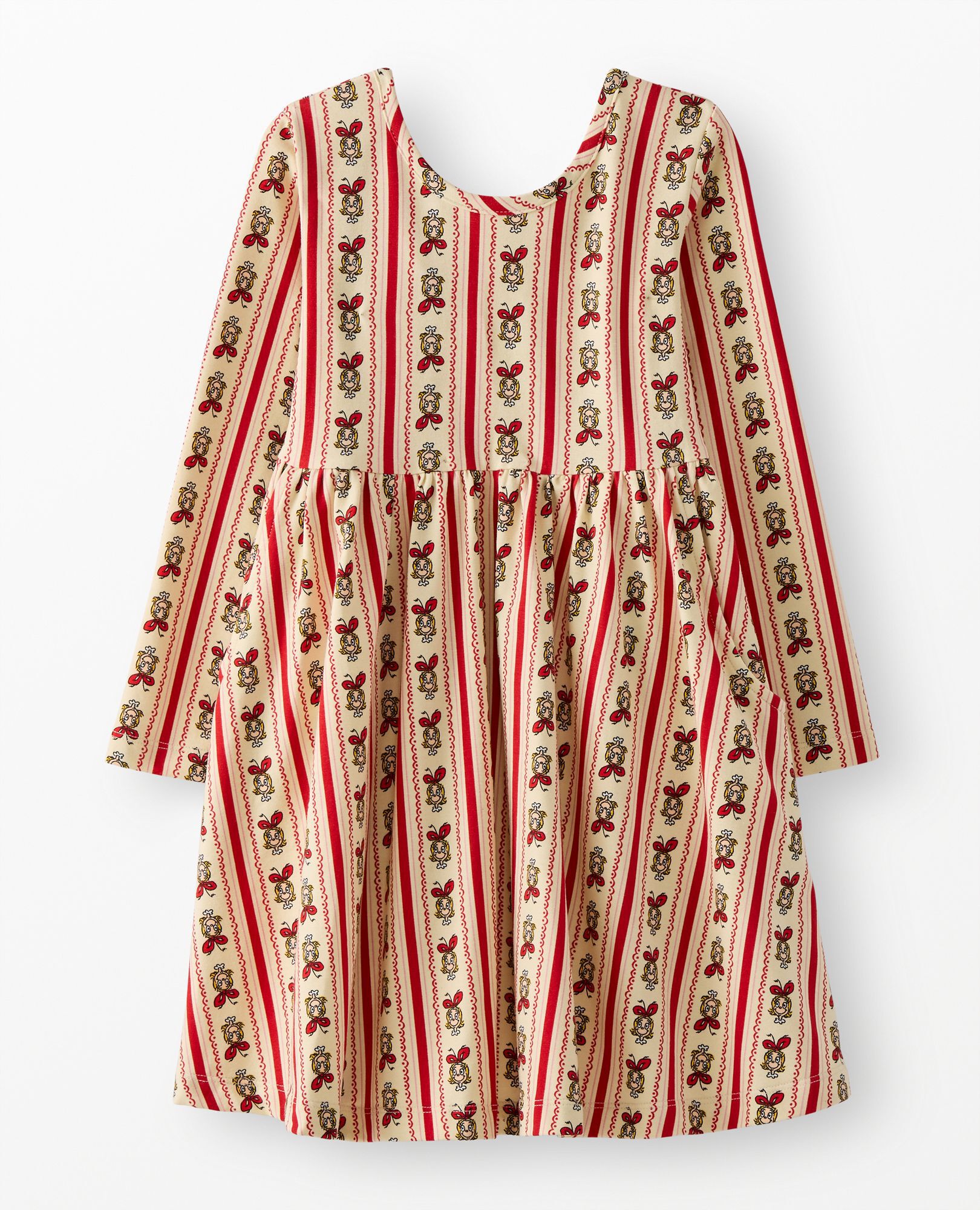 Dr. Seuss Grinch Long Sleeve Skater Dress with Pockets | Hanna