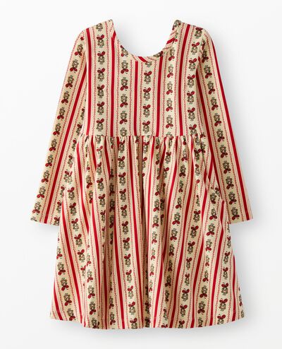 Dr. Seuss Grinch Long Sleeve Skater Dress with Pockets in Cindy Lou Wallpaper - main