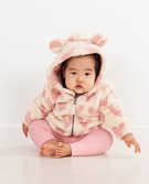Baby Bear Jacket In Recycled Marshmallow in Oat Hearts - main