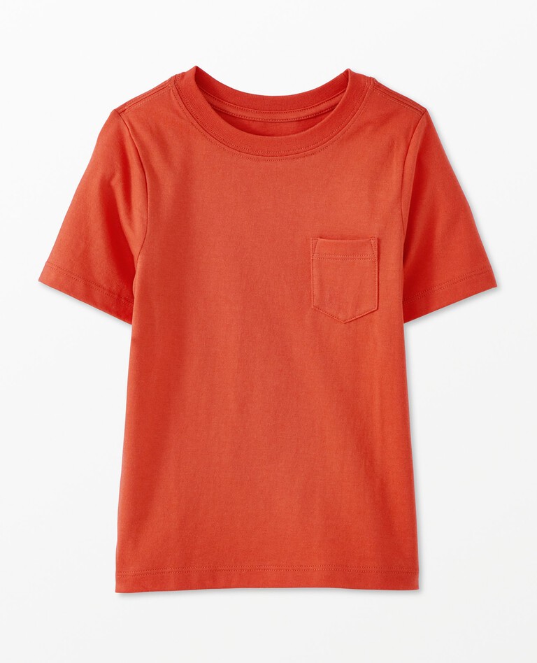 Slim Fit Pocket T-Shirt in Persimmon - main