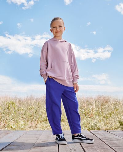 Oversized French Terry Hoodie in Cosmic Purple - main