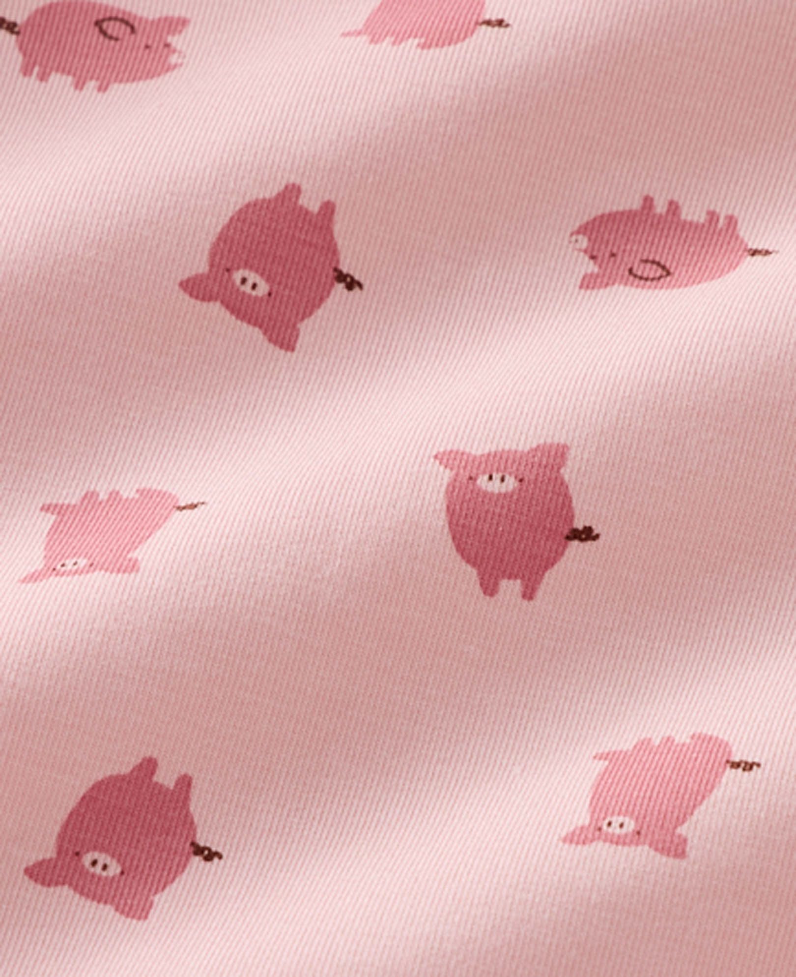 HannaSoft™ Stretch Sleeper in Tonal Pigs on Pink - main