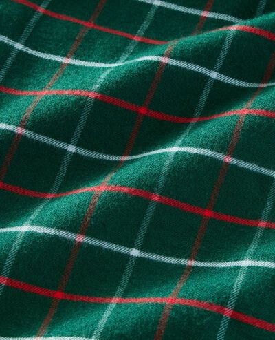 Women's HannaSoft™ Flannel Pajama Set in Green Windowpane Plaid - main