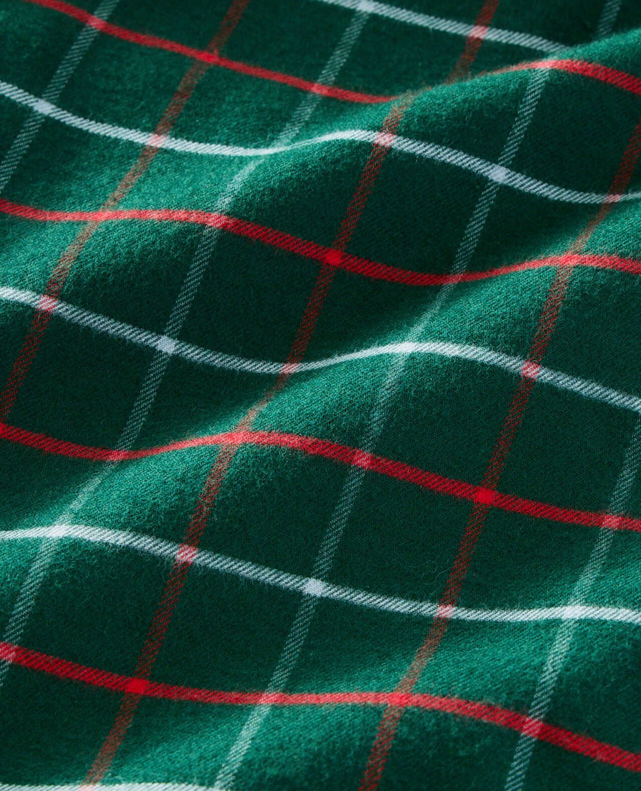 Women's HannaSoft™ Flannel Pajama Set in Green Windowpane Plaid - main