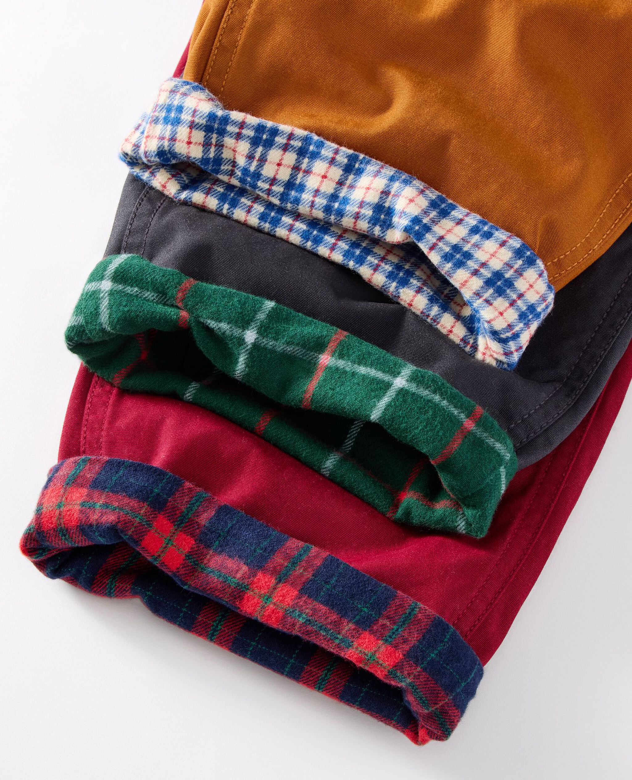 Canvas Pull-On Lined Pants in Beet Red - main
