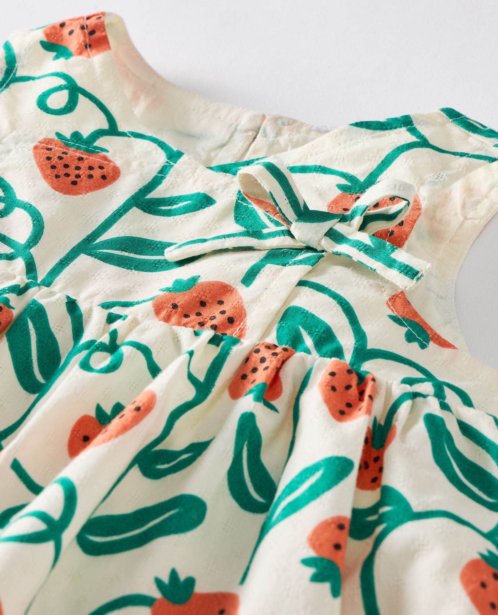 Baby Cross Front Dress & Bloomers Set in Strawberry Season - main