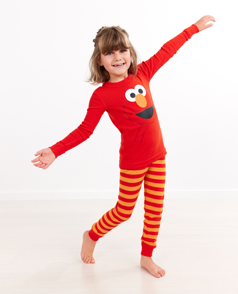 Sesame Street Long John Pajama Set in Elmo - main