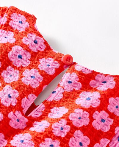 V-Neck Dress with Pockets in Floral on Grenadine - main
