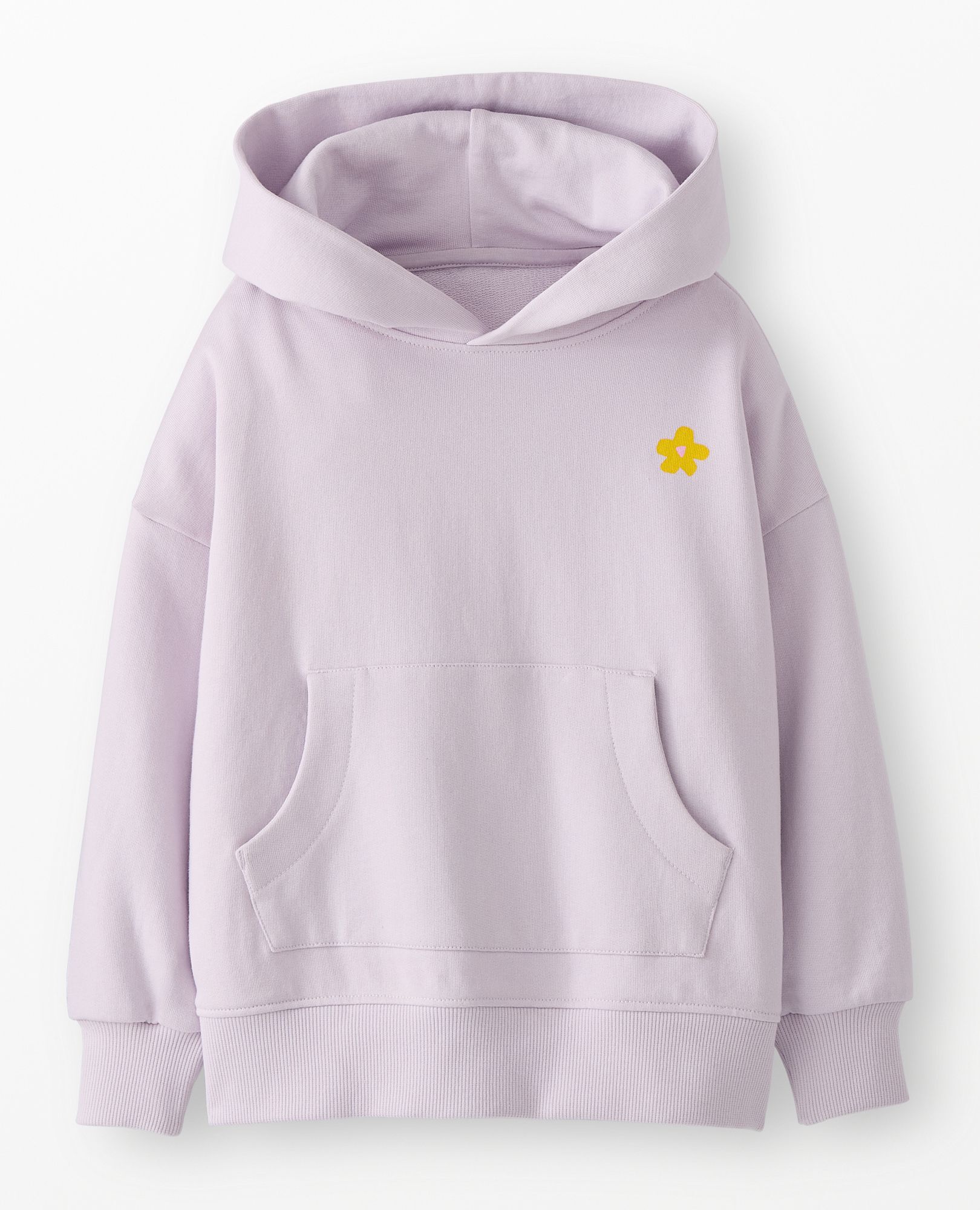 Oversized French Terry Graphic Hoodie in Orchid Hush - main