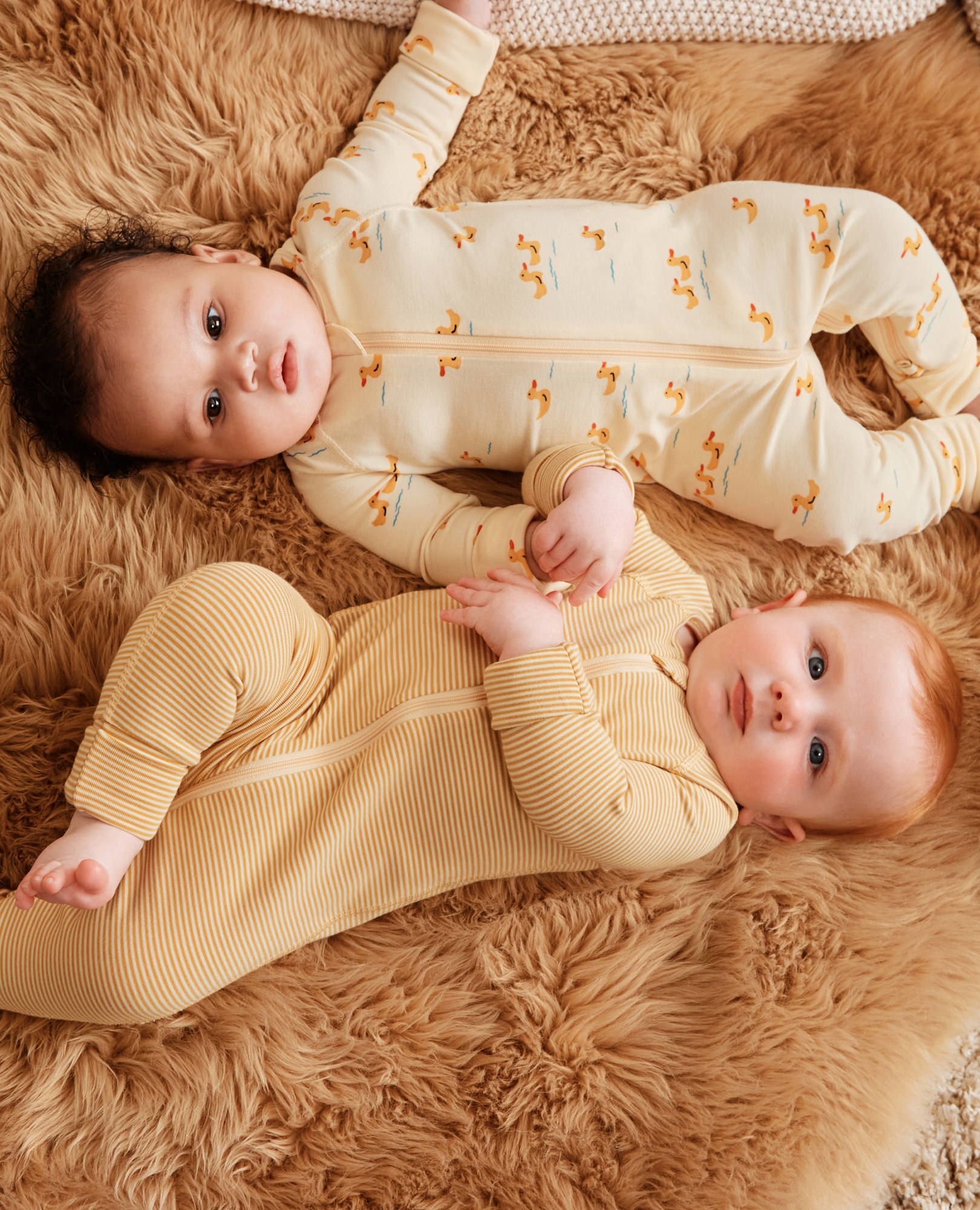 HannaSoft™ Stretch Striped Sleeper in Fall Leaf/Almond Oil - main