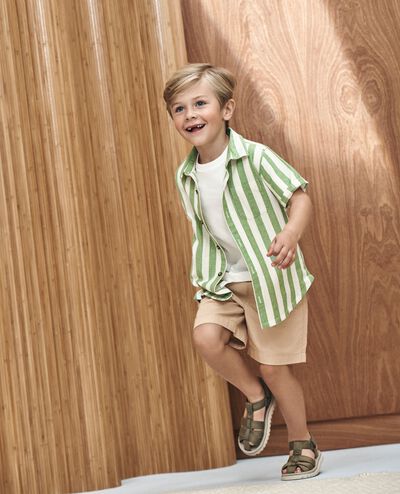 Canvas Shorts in Khaki Sand - main