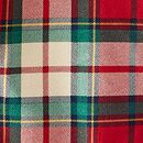 French Terry Button Up Shirt in Red Holiday Plaid - swatch