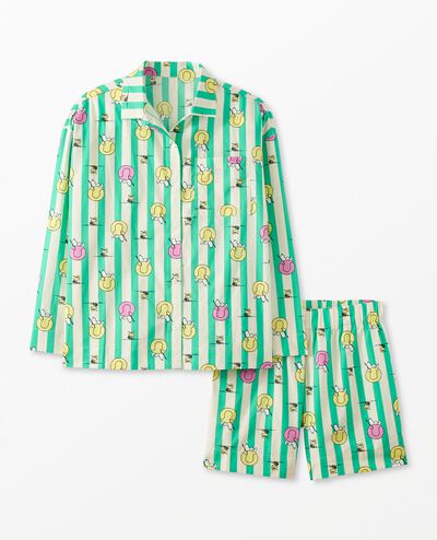 Women's Peanuts Poplin Pajama Set in Snoopy Tennis - main