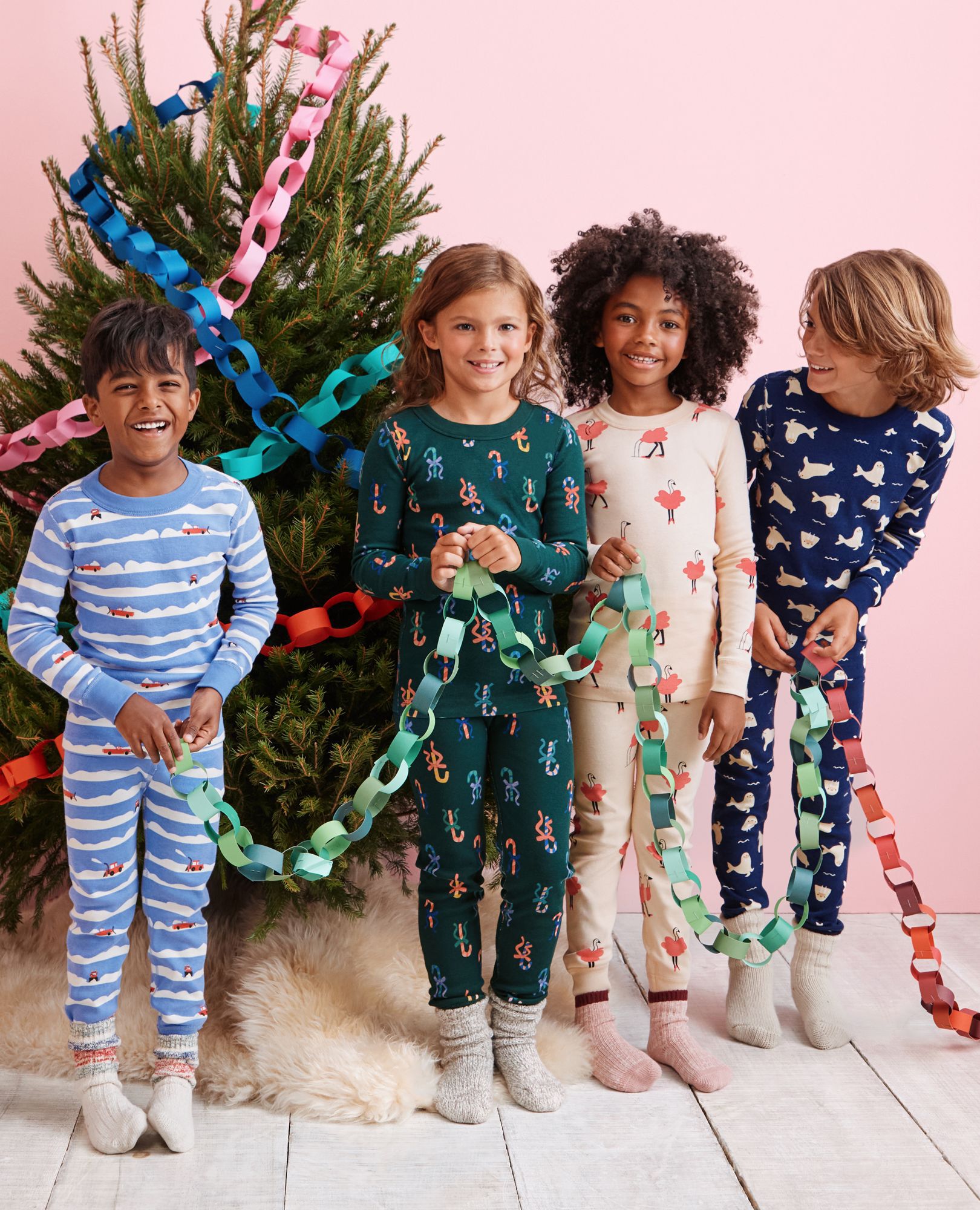 Holiday HannaJams™ Pajama Set in Wally Walrus on Navy - main