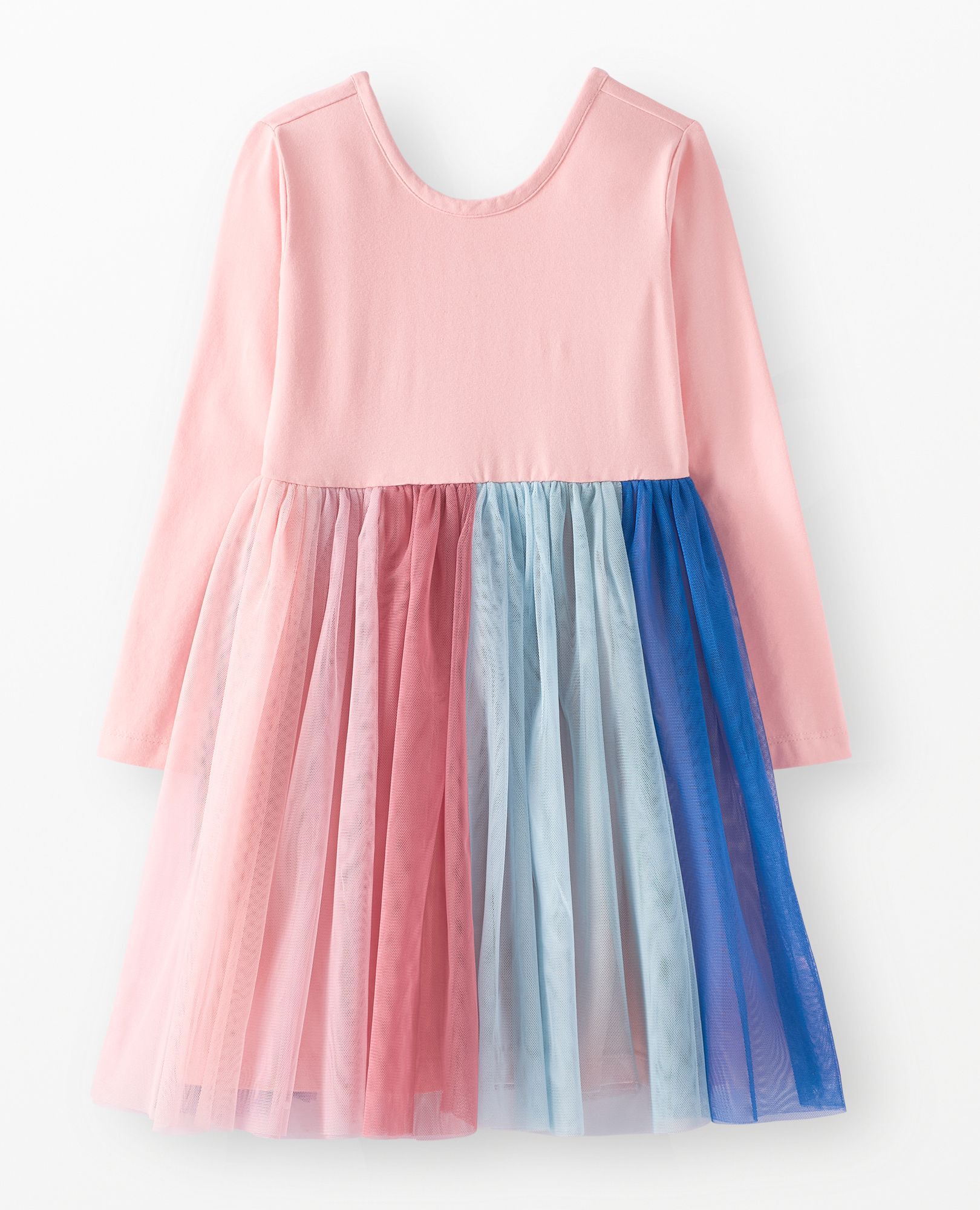 long sleeve tulle rainbow dress Long Sleeve Tulle Rainbow Dress