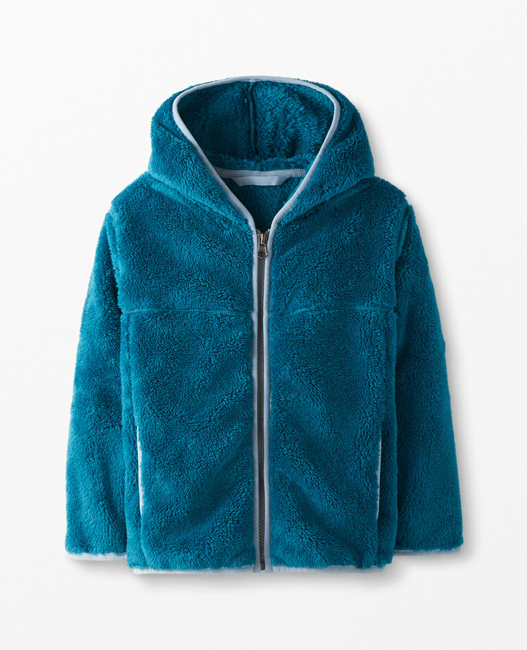 Recycled Marshmallow Fleece Jacket in Trek Teal - main